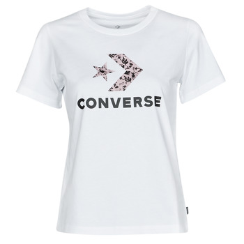 Vêtements Femme T-shirts manches courtes Converse STAR CHEVRON HYBRID FLOWER INFILL CLASSIC TEE Blanc