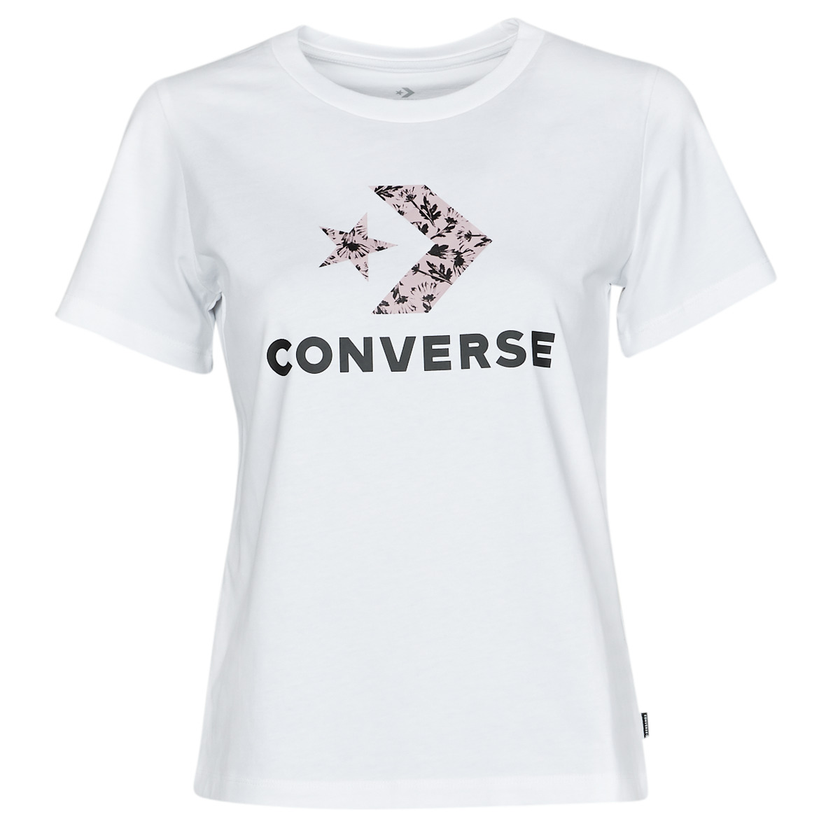 Vêtements Femme T-shirts manches courtes Converse History STAR CHEVRON HYBRID FLOWER INFILL CLASSIC TEE Blanc