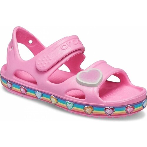 Chaussures Enfant Ciabatte CROCS Classic Clog K 204536 Ballerina Pink Crocs Fun Lab Rainbow Sandal Kids Rose
