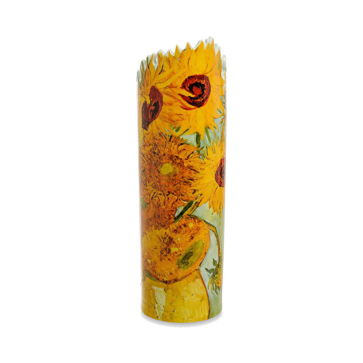 Maison & Déco Vases / caches pots d'intérieur Parastone Vase en céramique silhouette Van Gogh - Tournesols Jaune