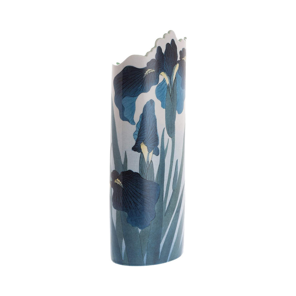 Maison & Déco Vases / caches pots d'intérieur Parastone Vase en céramique silhouette Ohara Koson - Irises Bleu