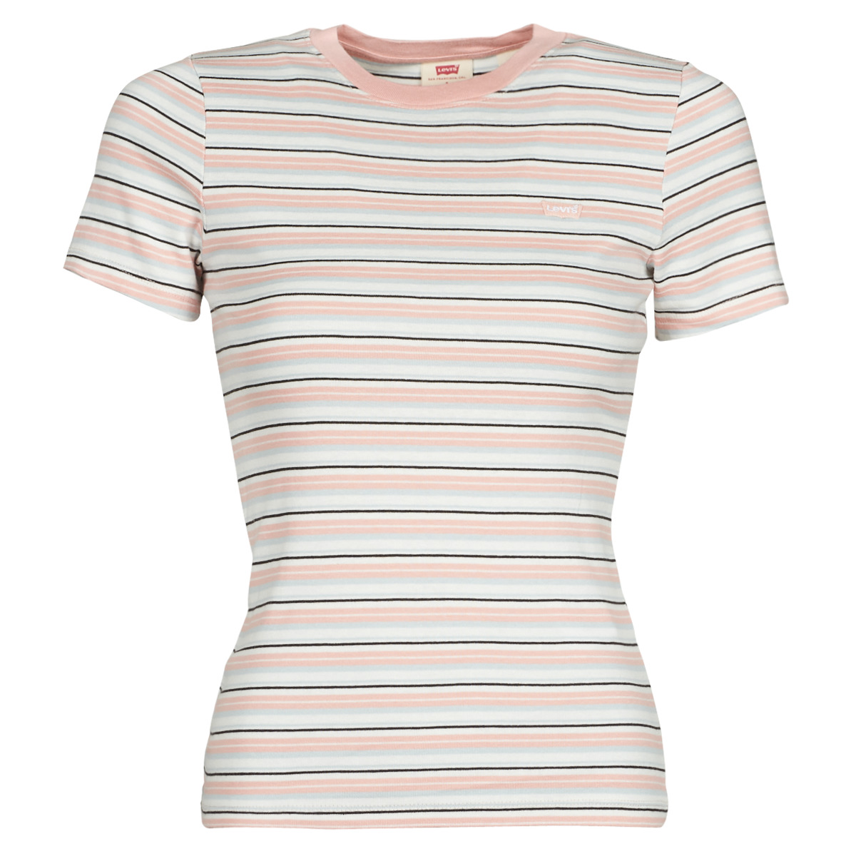 Vêtements Femme T-shirts manches courtes Levi's SS RIB BABY TEE Multicolore