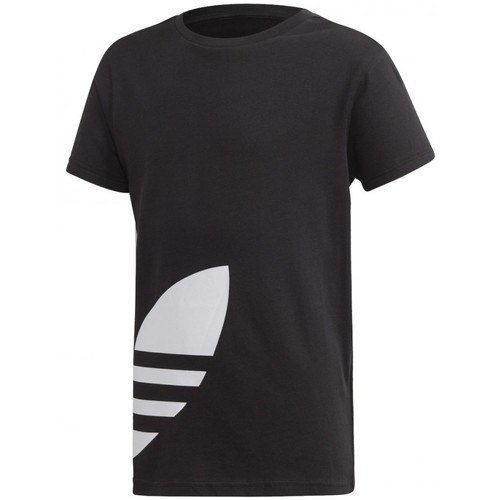 Vêtements Garçon T-shirts manches courtes adidas Originals Big Trefoil Tee Noir