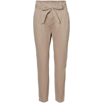 Vêtements Femme Pantalons fluides / Sarouels Vero Moda Pantalon taille haute avec ceinture Taille : F Beige XS Beige