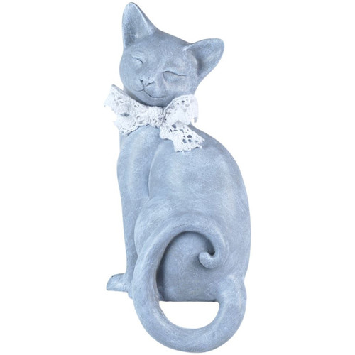 Maison & Déco Autres types de lingerie Signes Grimalt Statuette Chat en résine grise 23 cm Gris