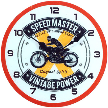 Pochettes / Sacoches Horloges Signes Grimalt Pendule en verre Speed Master 30 cm Blanc