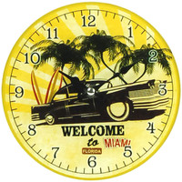 Maison & Déco Horloges Signes Grimalt Petite Horloge Miami Jaune