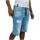 Vêtements Homme Shorts / Bermudas Redskins Bermuda jeans  Zip Graph ref 52023 Bleu Bleu