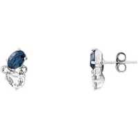 Montres & Bijoux Bracelets Cleor Boucles d'oreilles  en Argent 925/1000 et Cristal Bleu Blanc