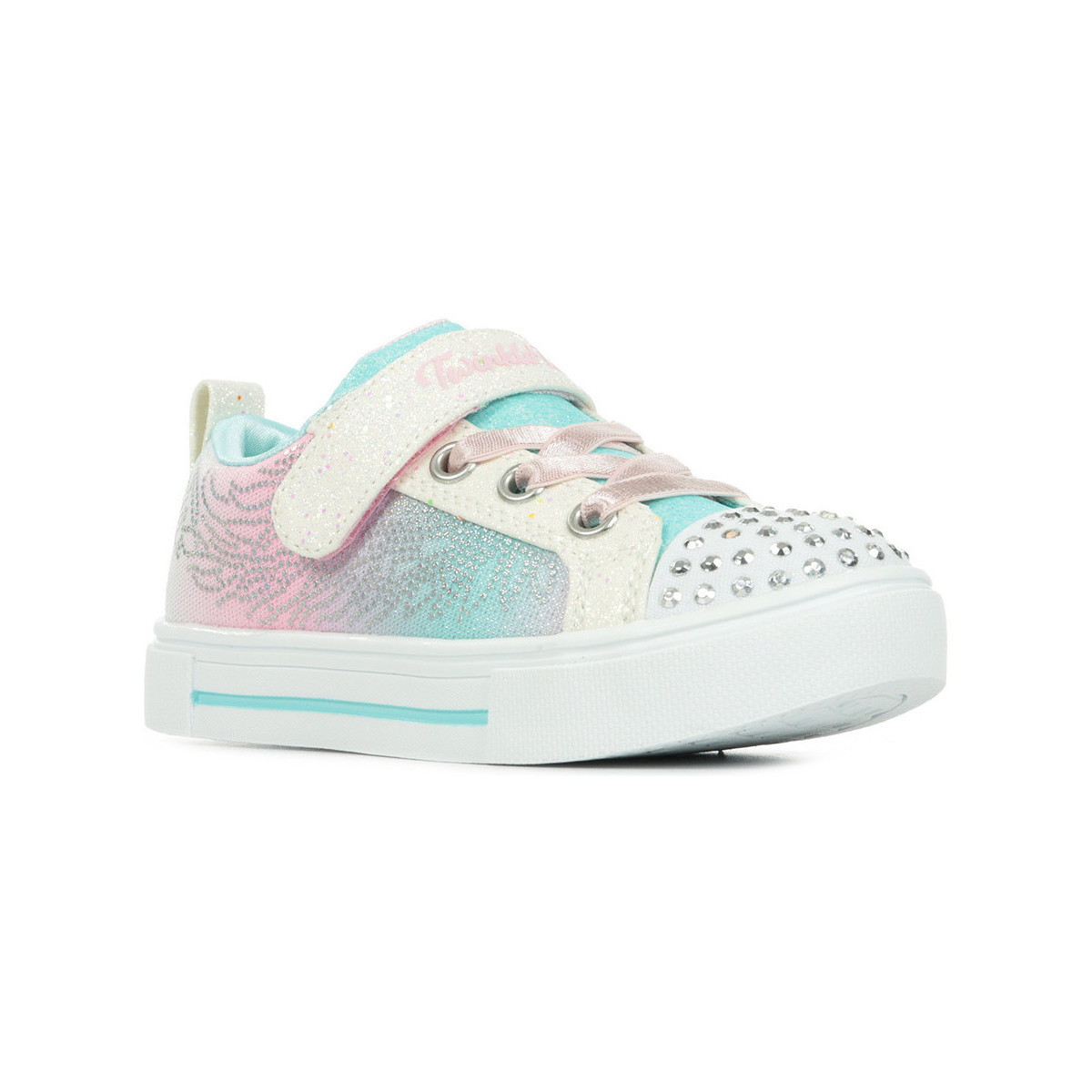 Chaussures Fille Baskets mode Skechers S Lights Twinkle Sparks Blanc