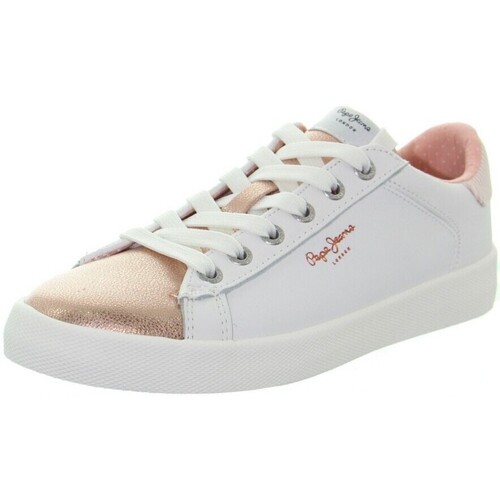 Chaussures Femme Baskets basses Pepe jeans Baskets  ref_48793 Blanc Rose