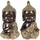 Maison & Déco Statuettes et figurines Signes Grimalt Bouddhas Dorés Set 2U Noir
