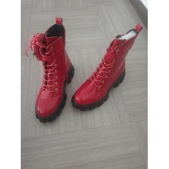 Sans marque Boots rouges vernies Rouge