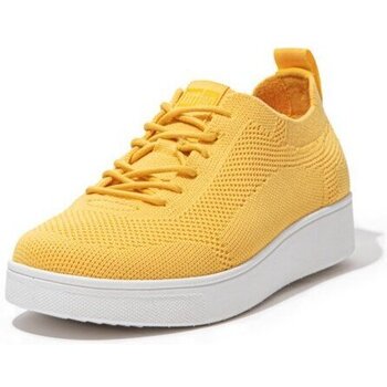 FitFlop RALLY TONAL KNIT SNEAKERS SUNSHINE YELLOW Noir