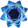 Maison & Déco Bougeoirs / photophores Phoenix Import Porte Bougie Bleu et or Fleur de Lotus Bleu