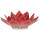 Maison & Déco Bougeoirs, photophores Phoenix Import Porte Bougie Fleur de Lotus rouge nuancé et argent 1er chakra Rouge