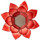Maison & Déco Bougeoirs, photophores Phoenix Import Porte Bougie Fleur de Lotus rouge nuancé et argent 1er chakra Rouge
