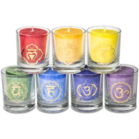 Maison & Déco Bougies / diffuseurs Phoenix Import 7 bougie parfumée votive en verre et coffret cadeau Multicolore