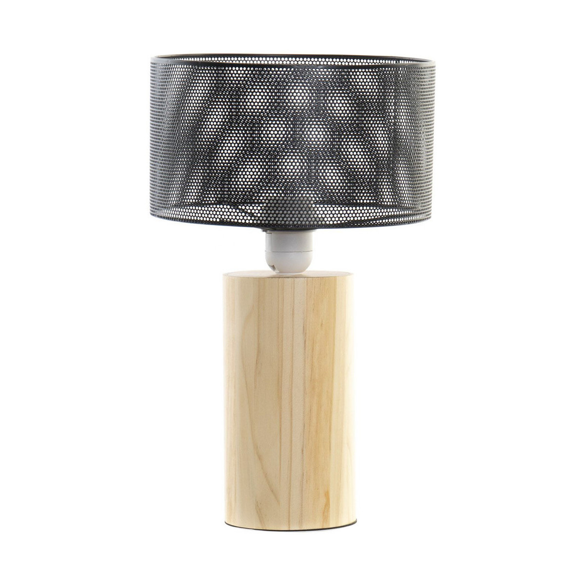 Kennel + Schmeng Lampes à poser Item International Lampe rétro en bois et métal 34 cm Beige