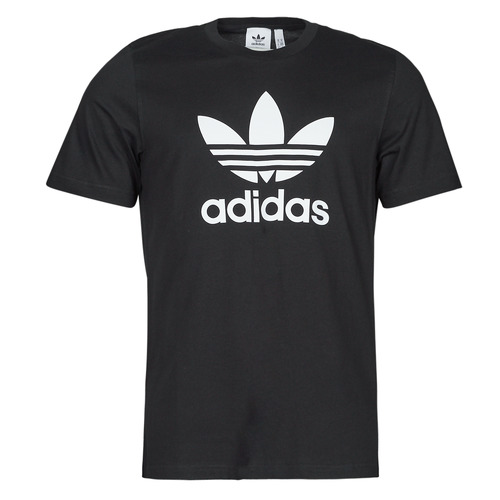 Vêtements los T-shirts manches courtes adidas release Originals TREFOIL T-SHIRT Noir