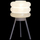 Maison & Déco Lampes à poser Item International Lampe en verre irisé transportable LED 32 cm Blanc