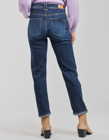 Jeans a vita alta blu in cotone di OLYMPIAH