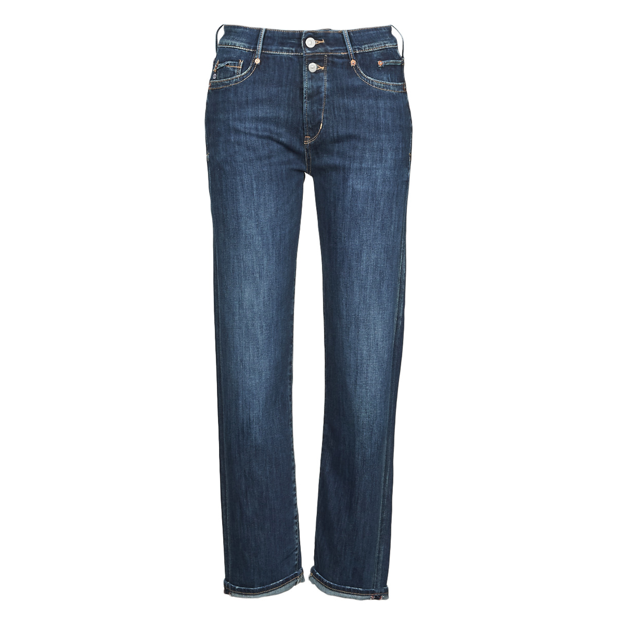 Vêtements Femme Jeans 3/4 & 7/8 New Look Mellemblå jeans med lige ben og slidser i siderneises 400/18 BASIC Bleu