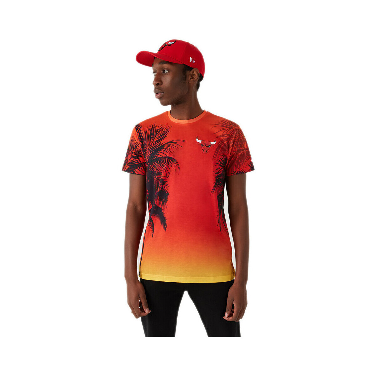 Vêtements Homme Warm smart top for over shirts New-Era CHICAGO BULLS SUMMER CITY Orange