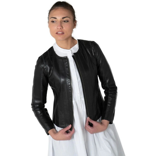 Cityzen CYNTHIA NOIR Noir - Vêtements Vestes en cuir / synthétiques Femme  299,00 €