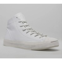 Chaussures Homme Baskets montantes Converse JACK PURCELL MID QUILT MOTO Blanc