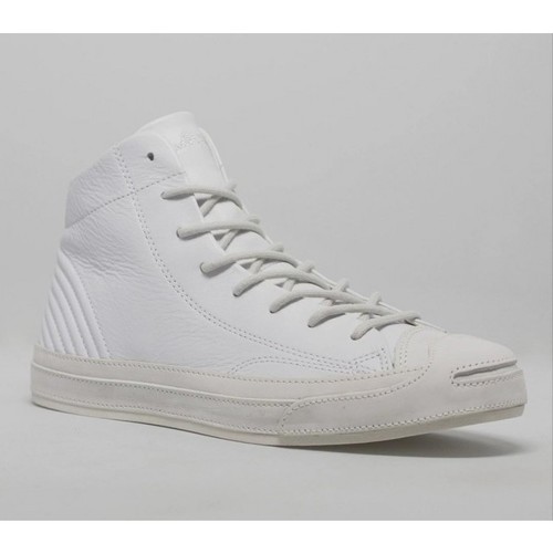 Chaussures Homme Baskets mode Converse JACK PURCELL MID QUILT MOTO Blanc
