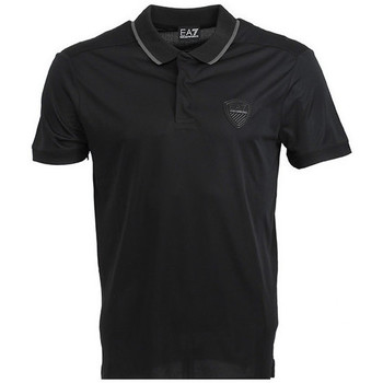 Vêtements Homme T-shirts & Polos emporio armani track silk striped tie Polo EA7 Emporio Noir