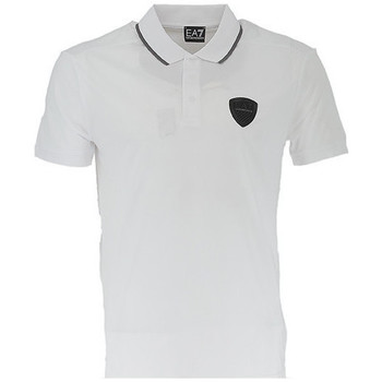 Vêtements Homme T-shirts & Polos emporio armani mens oversize logo hoodieni Polo Blanc