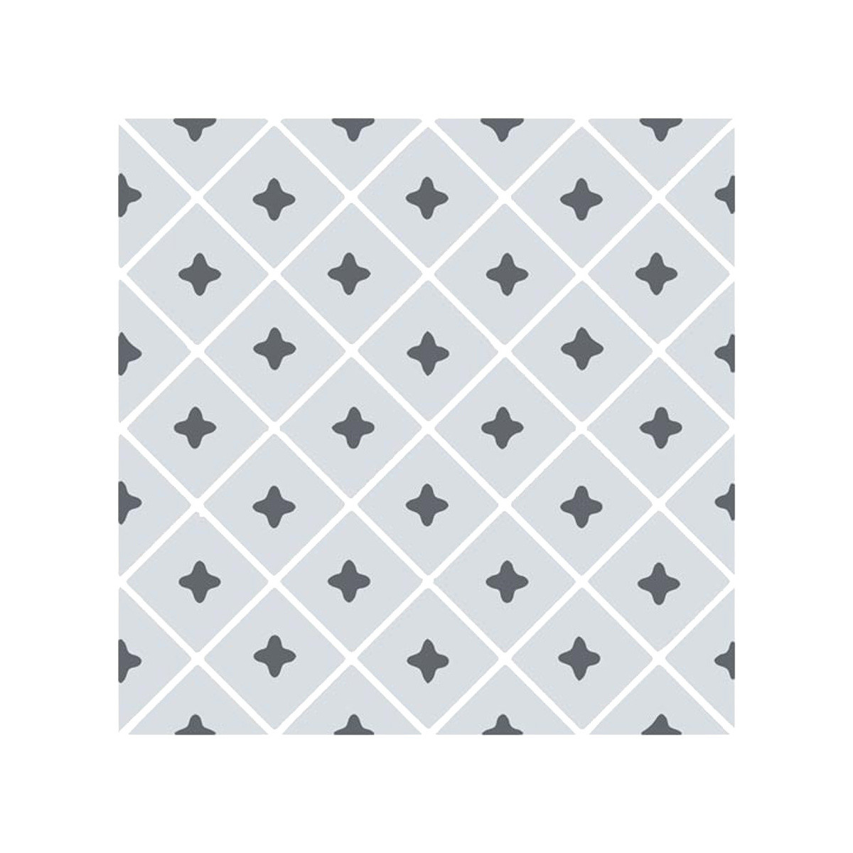 Maison & Déco Sélection à moins de 70 6 stickers à carreaux de ciment 15 x 15 cm Gris
