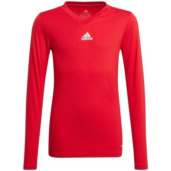 Vêtements Garçon T-shirts manches courtes adidas Originals JR Team Base Tee Rouge