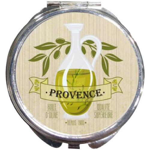 Parures de lit Paniers / boites et corbeilles Enesco Boite à pilules Olive Provence Beige