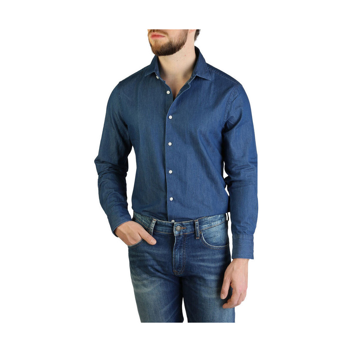 Vêtements Homme Chemises manches longues Tommy Hilfiger - tt0tt06009 Bleu