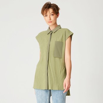 Vêtements Femme Chemises / Chemisiers Calvin Klein Jea Aneth Vert kaki