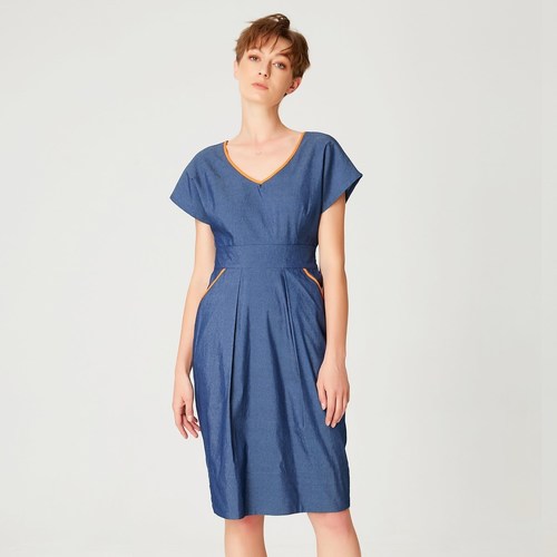 Vêtements Smart & Joy Néon Bleu ardoise - Vêtements Robes courtes Femme 48 