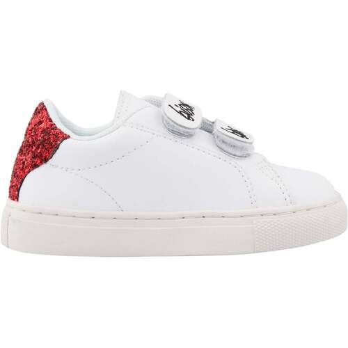 Chaussures Femme Baskets mode Simone Just Married Paname Baskets En Cuir Mini Edith Bisous Blanc