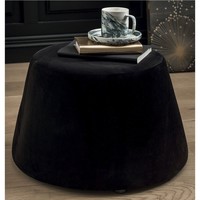 Maison & Déco Malles / coffres de rangements Lefebvre-Textile Pouf recouvert de velours noir 31.5 x 34 x 46.5 cm Noir