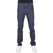 Five-pocket slim-fit jeans in blue washed stretch denim