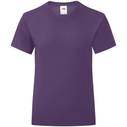 Vêtements Fille T-shirts manches courtes Fruit Of The Loom 61025 Violet