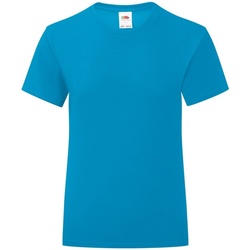 Vêtements Fille T-shirts manches courtes Fruit Of The Loom 61025 Azur