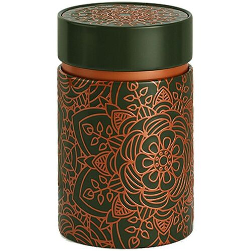 Maison & Déco Paniers / boites et corbeilles Eigenart Petite boite Mandala fond gris pour le thé Contenance 150 gr Gris