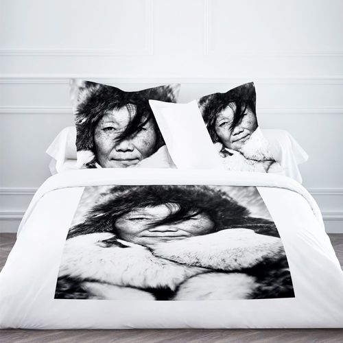Maison & Déco Parures de lit Lefebvre-Textile Parure de lit Inuit 220 x 240 cm Blanc