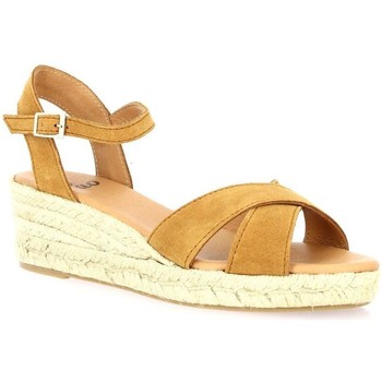 Chaussures Femme Sandales et Nu-pieds Pao Espadrille cuir velours  whisky Whisky
