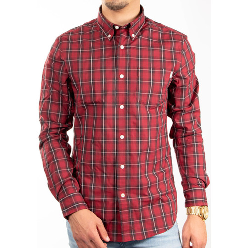 Vêtements Homme T-shirts Red manches longues Timberland Style canadienne Rouge