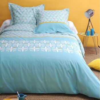 Maison & Déco Connectez vous ou créez un compte avec Stof Parure de lit Parci 220 x 240 cm - Qualité supérieure Bleu