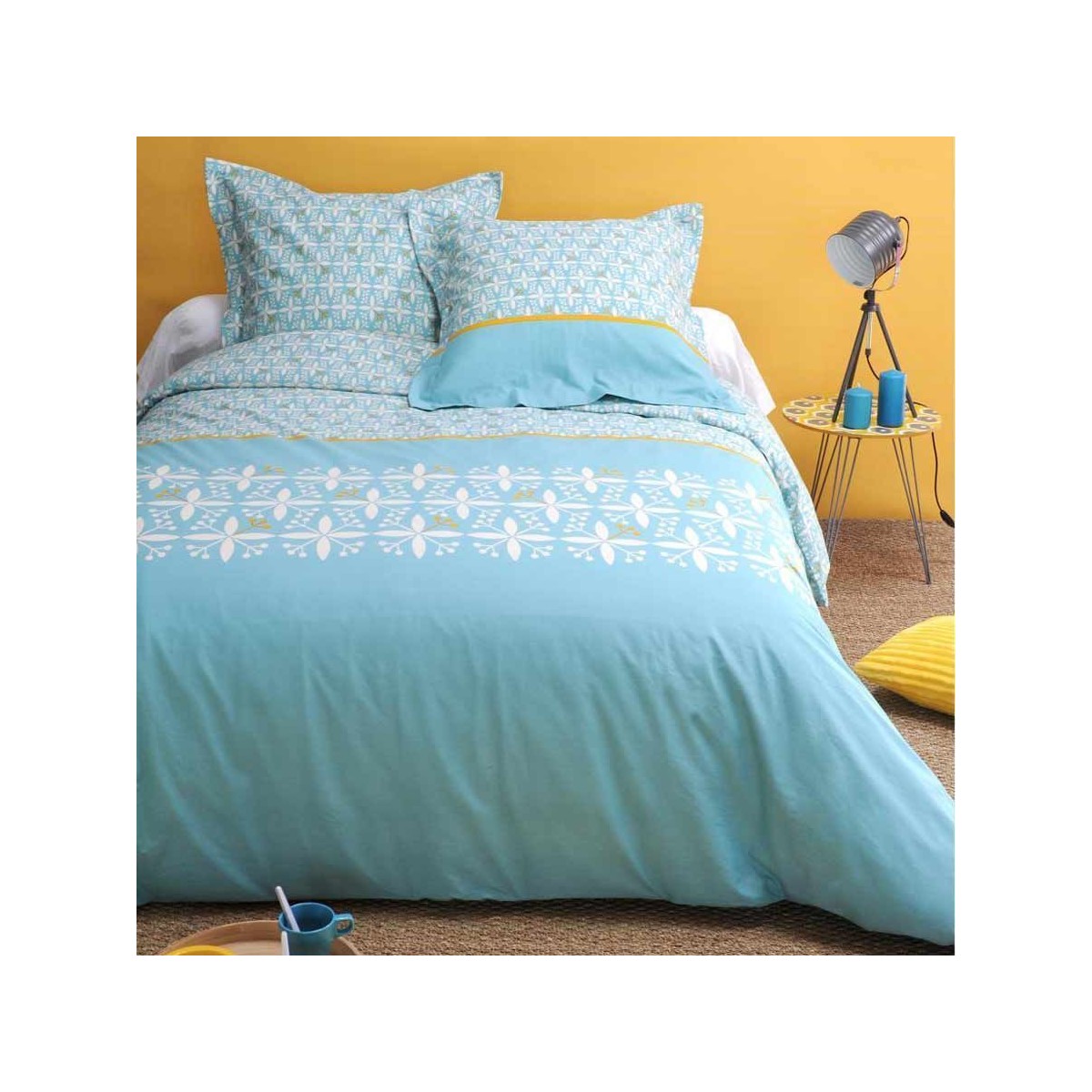 Maison & Déco Parures de lit Stof Parure de lit Parci 220 x 240 cm - Qualité supérieure Bleu